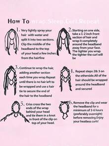 4件套免加热蝴蝶卷发棒套装 - 天鹅绒免加热卷发棒，卷发棒头，无需加热即可打造睡眠卷发 - 彩色 - 查看 3