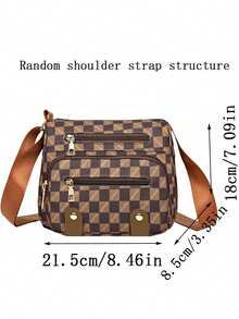 韩版高品质外套，袖口采用弹性设计，腋下饰有格纹图案，牛津布面料，适合中老年女性时尚穿着。妈妈包。 - 彩色 - 查看 4