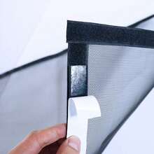 DIY Self-Adhesive Anti-Mosquito Mesh Screen For Kitchen, Bedroom, All Seasons, Home Window Use, Handmade Decoration, Black Mesh With Black Edges, Breathable Anti-Insect Net - Black Mesh Window Screen - View 6