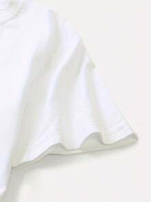 Chemise Femme à Manches Courtes Col Rond - Imprimé Floral, Design Botanique Éclatant, Lavable en Machine et Respirante pour Printemps & Été, T-Shirt Décontractée Coupe Détendue, Tissu Non Transparent haine vara - Blanco - Ver 4