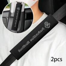 2pcs Embroidered Seat Belt Shoulder Pads, Football Themed Car Interior Decor, Enhance Driving Experience, Embroidered Shoulder Pads, Great Gift For Football Fans, Car Interior Accessories - Football Embroidered Shoulder Pads - View 7