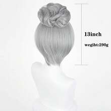 39英寸长直发新款电影版朱迪兔假发长灰色合成动漫万圣节派对耐热假发 - 灰色 - 查看 8