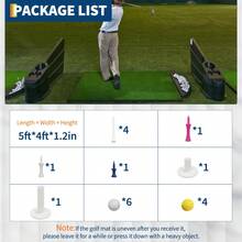 CuisinSmart Golf Hitting Mat,31mm Golf Hitting Mats For Practice,All Weather High-Elasticity Artificial Turf Mat For Garage Simulator Chipping Driving Training - 5*4ft - View 2