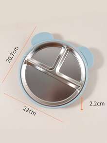 Stainless Steel & Silicone Suction Divided Plate, Anti-Slip Heat-Resistant Baby/Toddler Dinnerware Set - Multicolor - View 2