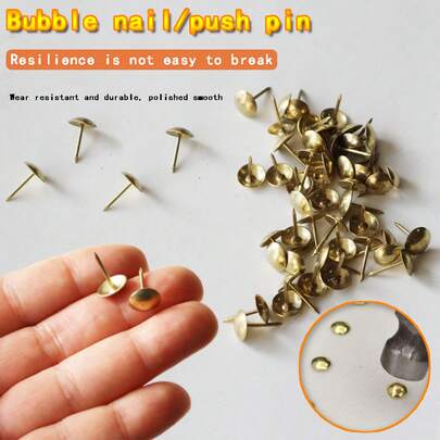 80pcs Flat Head Pins - Curtain Decor Tacks - Sofa Upholstery Nails - Household Push Pins - Large Head Pins - Round Head Pins