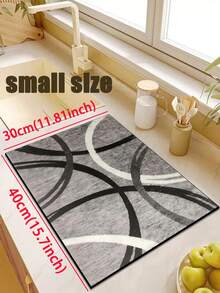 Alfombra de cocina de goma suave de 3.5 mm de grosor, estilo de rayas grises, absorbente. Se puede recortar para ajustar a la cocina. Tela de superficie, capa de espuma intermedia, capa de goma inferior. Adecuada para alfombras de cocina, decoración del hogar, alfombras de baño, alfombras de entrada, alfombras de lavandería, alfombras de pasillo, alfombras de sala de estar, etc. - Multicolor - Ver 19