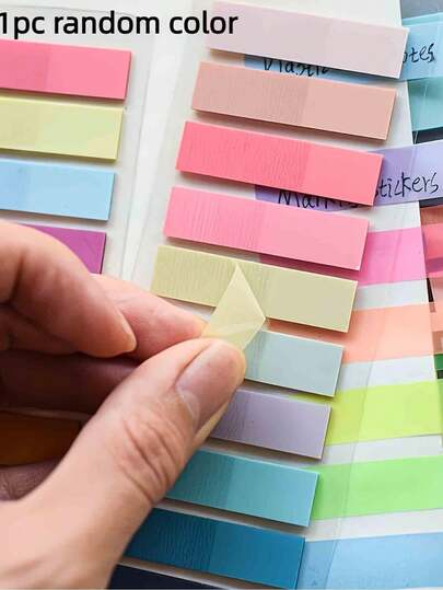 200/400 قطعة من ألواح الذاكرة الشفافة الفلورسنتية العتيقة من PET، ملصقات لاصقة ملونة مرمزة من موراندينيه، مستطيلة الشكل، مجموعة من 10 ألوان، مع علامات فهرسة، مناسبة للتنظيم والتسجيل