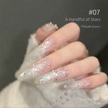 MIANEL GEL 10ML 2026 Spring New Bright White Glitter Gel Nail Polish ...