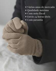 Lilas Inova Unisex Thick Wool Glove Autumn Winter High Quality - 摩卡棕 - 查看 8