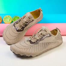 New Men Lightweight Fashion Fitness Shoes, Versatile & Good-Looking Barefoot Friendly Beach, Hiking, Fishing Slip-Resistant Shoes - Khaki - View 12