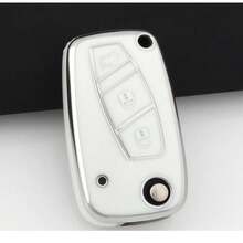 TPU汽车钥匙套，耐用钥匙扣保护套，适用于菲亚特熊猫、Stilo、Punto、Doblo、Grande、Bravo、500、Ducato、Minibus等车型，优质材料 - 均碼 - 查看 8