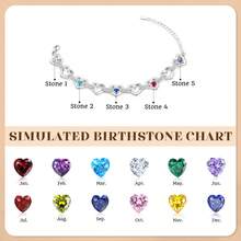 1pc Customized Family Birthstone Stainless Steel Heart-Shaped Bracelet, Fashionable, Elegant, Exquisite Silver Jewelry, Girlfriend/Friend/Mother/Daughter Christmas Gift, Perfect Mother's Day, Valentine's Day, Anniversary Gift, Customized Birthstone Jewelry For Loved Ones, Customized Name, Women's Jewelry Gift, Mother's Day Gift - Silver - View 13