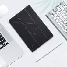 适用于 Galaxy Tab S11 Ultra 2025 (14.6 英寸)/S11/S10+ 12.4 英寸/S10/S9+ 12.4 英寸/S9/A11+/A11/A9+/A9/A8/A7/S6 的透明亚克力平板电脑保护套，采用笔槽设计，支持智能休眠/唤醒功能，休闲/简约风格 - 黑色 - 查看 7