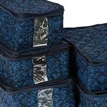 8-Piece Hudson Damask China Storage Container Set Navy - como en la foto - Ver 5