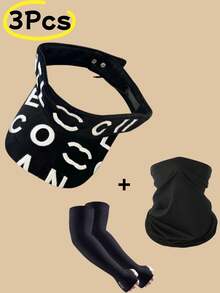 三件套可调节草帽，尖顶设计，新款夏季时尚百搭可折叠宽檐遮阳帽，休闲多功能波西米亚复古街头优雅风格，涤纶面料，春夏款式 - 彩色 - 查看 15