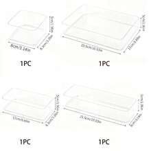 Caixa Organizadora Transparente Com Gavetas (1 Peça, 4 Peças, 7 Peças, 8 Peças Ou 12 Peças), Ideal Para Penteadeira, Banheiro, Quarto, Mesa De Cozinha, Cosméticos, Produtos Para A Pele, Joias E Artigos De Papelaria. Organizadora Multifuncional Que Economiza Espaço E É Um Ótimo Presente De Verão Para Mulheres. - Claro - Ver 17