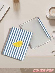 Stripes And Lemons Tablet Protective Case,Compatible With 9.7/10.2/10.5/10.9/12.9/Pro 11, 10th Gen,Compatible With Samsung Galaxy Tab S6 Lite 10.4 Inch,Compatible With Kindle Paperwhite 12th Gen 2024,Kindle (11th Generation) 2022 Release,Soft Anti-Fall Protection,Smart Stand/Automatic Wake Up/Sleep,An Excellent Festival Gift. - Multicolor - View 4