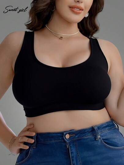 大码女士黑色内衣，亲肤支撑文胸，浪漫法式休闲舒适简约内衣，成熟迷人透气面料，优雅法式百搭运动时尚女士内衣