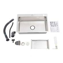 YUNRUX Kitchen Sinks - Silver - View 5