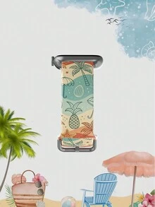 1条渐变色柔软弹性透气替换表带，适用于三星、荣耀智能手表，尺寸可选38mm、40mm、41mm、42mm、46mm、45mm、44mm、49mm，适合海滩度假，休闲日常时尚硅胶表带，也适用于苹果手表Ultra系列SE/11/10/9/8/7/6/5/4/3/2/1 - 彩色 - 查看 4