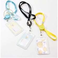 Porta Cartão Crachá Com Cordão Coelho Suporte de Plástico Para Cartão Retrátil Multicolorido - Multicolorido/SORTIDO - Visão 4