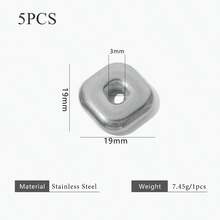 5-Piece 304 Stainless Steel 18K Gold-Plated Multi-Element Large-Hole Bead DIY Charm Jewelry Necklace Bracelet Making Accessories Women's Stainless Steel Jewellery Handmade Components - Bead - View 15