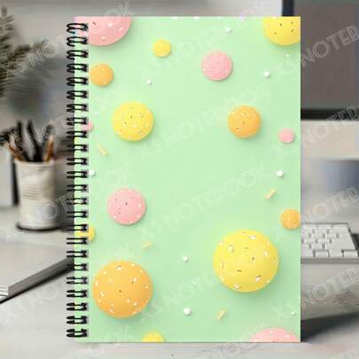 دفتر ملاحظات حلو بتصميم مغطى بنقاط ملونة، عالي الجودة للملاحظات والدراسة والمذكرات والتخطيط اليومي، مناسب كهدية تخرج أو عيد ميلاد