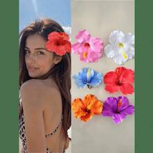 Random Color2pcs Hawaiian Flower Hair Clips Women Plumeria Hibiscus Flower Hair Clips Fashion Artificial Flower Hair Clips, Summer Holiday Beach Party Hair Accessories, Bohemian Style Fabric Hair Clips Set, Elegant Women Hair Clips, Summer Women Hair Accessories, Good For Girls Gifts, Valentine's Day Gift Value Set ,Flat Claw Clip, Hair Slide, Hair Claws, School Stuff - 隨機顏色 - 查看 2