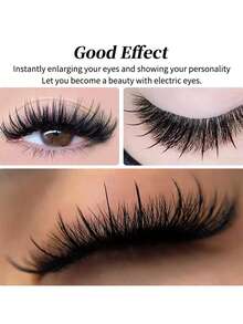 12Lines MASSCAKU Spikes Wispy Eyelashes Extension A Shape Tapered Flat Base Fluffy Eyelash Mix 8-15mm C D Matte Cluster Make Up Tools - View 4