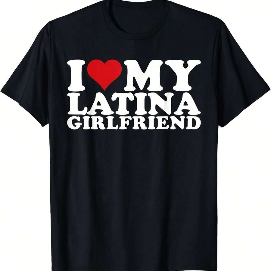 I Love My Latina Girlfriend I Heart My Latina Uni T-Shirt - màu đen - Xem 1