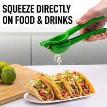 柠檬家庭套装手动榨汁机和密封储物盒 - 通用柠檬橙子柑橘水果榨汁机 - 彩色 - 查看 4