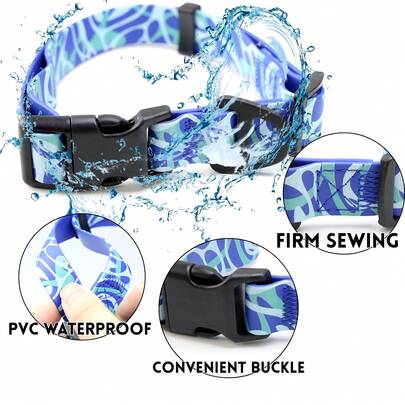 Embossed Texture Dog Leash And Collar Set, Comfortable Touch Strong Grip PVC Pet Traction Rope For Daily Walking Outdoor Use