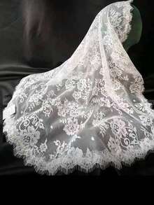 1pc Soft Tulle Lace Pearl Headpiece, Handmade, Suitable For Valentine's Day, Wedding, Party Photography, Leaf Pattern, Casual Nylon - Multicolor - View 4