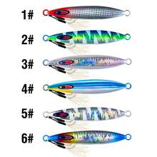 6Pcs Luminous Jig Lure Fast Sinking Jigging Long Casting Lure 40G-200G Metal Bait With Sharp Hooks For Sea Fishing ﻿ - Multicolor - View 3