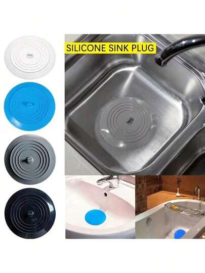 1个圆形地漏除臭器，全封闭式地漏盖，浴缸塞，水槽排水塞，浴室地漏密封剂，15厘米大号