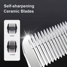 男士全身修剪器，电动剃须刀，电动私处及毛发修剪器，陶瓷刀片男士理容剃须刀及修剪器，全身护理 - 黑色 - 查看 2