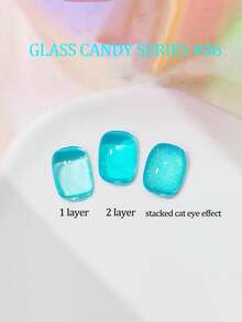 10毫升春夏流行多巴胺糖果色玻璃凝胶指甲油 2026 冰透明粉色绿色蓝色橙色玻璃凝胶层猫眼效果更多惊艳美甲春季美甲 - 彩色 - 查看 10