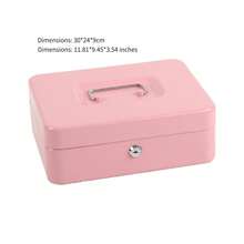 Portable Key Box, Steel Cash Box, Home/Store Storage Cabinet For Keys, Coins, Jewelry - Multicolor - View 23