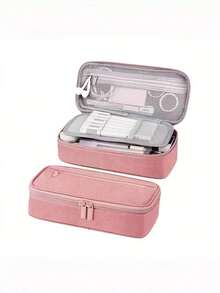 1pc Large Capacity Stationery Pouch, High-Quality Pencil Case, Creative Big Capacity Pen Bag, Convenient Student Stationery Organizer - Black - View 7