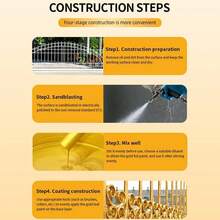 Gold Metallic Acrylic Paint, Gold Leaf Paint, Suitable For Metal, Furniture, Canvas And DIY Crafts. - 300g[with Tools] - View 4