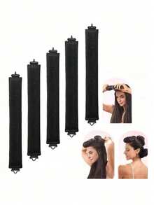 Bộ 1/3/5 lô cuốn tóc, bộ uốn tóc không dùng nhiệt bằng satin - Lô cuốn tóc, băng đô uốn tóc & lô cuốn nóng, dùng khi ngủ, ruột cao su đàn hồi cao, mềm mại & bền, thích hợp cho tháng Ramadan, các buổi tụ họp Ngày Valentine & các bữa tiệc. - Nhiều màu - Xem 12