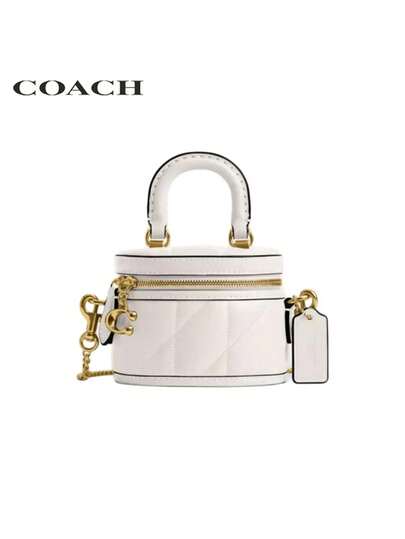 Coach CU144B4HA Bolso de mano, bandolera, bolso de cadena Trail 12 para mujer, mini y exquisito, con cadena de metal desmontable, un accesorio elegante para el día a día, un regalo romántico y lujoso para tu novia.