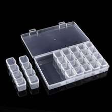 1pc Transparent Storage Box, 28 Grids DIY Diamond Painting Box, Jewelry Organizer, Plastic Storage Container For Fake Nail , Rhinestone Beads Storage Case - 無色 - 查看 11