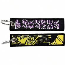 Anime Character Embroidered Keychain, Double-Sided Embroidery Craftsmanship, Cool Guy Key Sticker, Keychain. Used As A Pendant For Car And Motorcycle Key Rings. - Multicolor - View 14