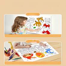 畅销产品！幼儿教育入门之选！妈妈们精心挑选——涂鸦绘画卷轴，超大尺寸涂色纸，激发绘画天赋，创意涂色不弄脏墙壁 - 彩色 - 查看 5