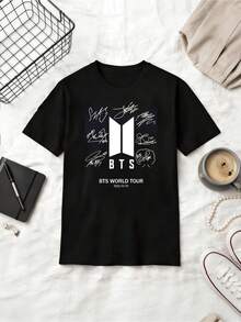 World Tour 2026 T-Shirt, Bangtan Members Names, Kpop Army Merch - Black - View 6