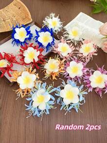 1个精致甜美浪漫雏菊仿真花发夹，适合海滩度假 - 彩色 - 查看 15