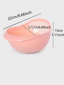 1pc Kitchen Rice Washing Strainer, Fine Mesh Colander Rinse Basket, Household Vegetable Fruit Washing Bowl - Multicolor - View 14