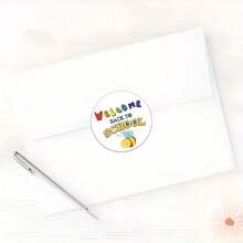 96pcs Vibrant Letter Stickers With Bee Design - Perfect Gift For New School Year, Back To School, Expressing Greetings And Excitement, Round Label Stickers - Round - View 5