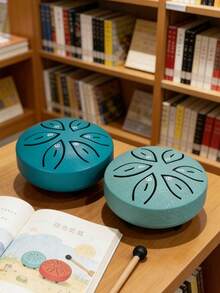 5件套迷你3英寸仙舌鼓套装，碳钢手鼓，雨鼓，打击乐器，便携式迷你铁鼓，适合初学者，鼓玩具，乐器，音乐制作，音乐，鼓，打击乐器 - 彩色 - 查看 2